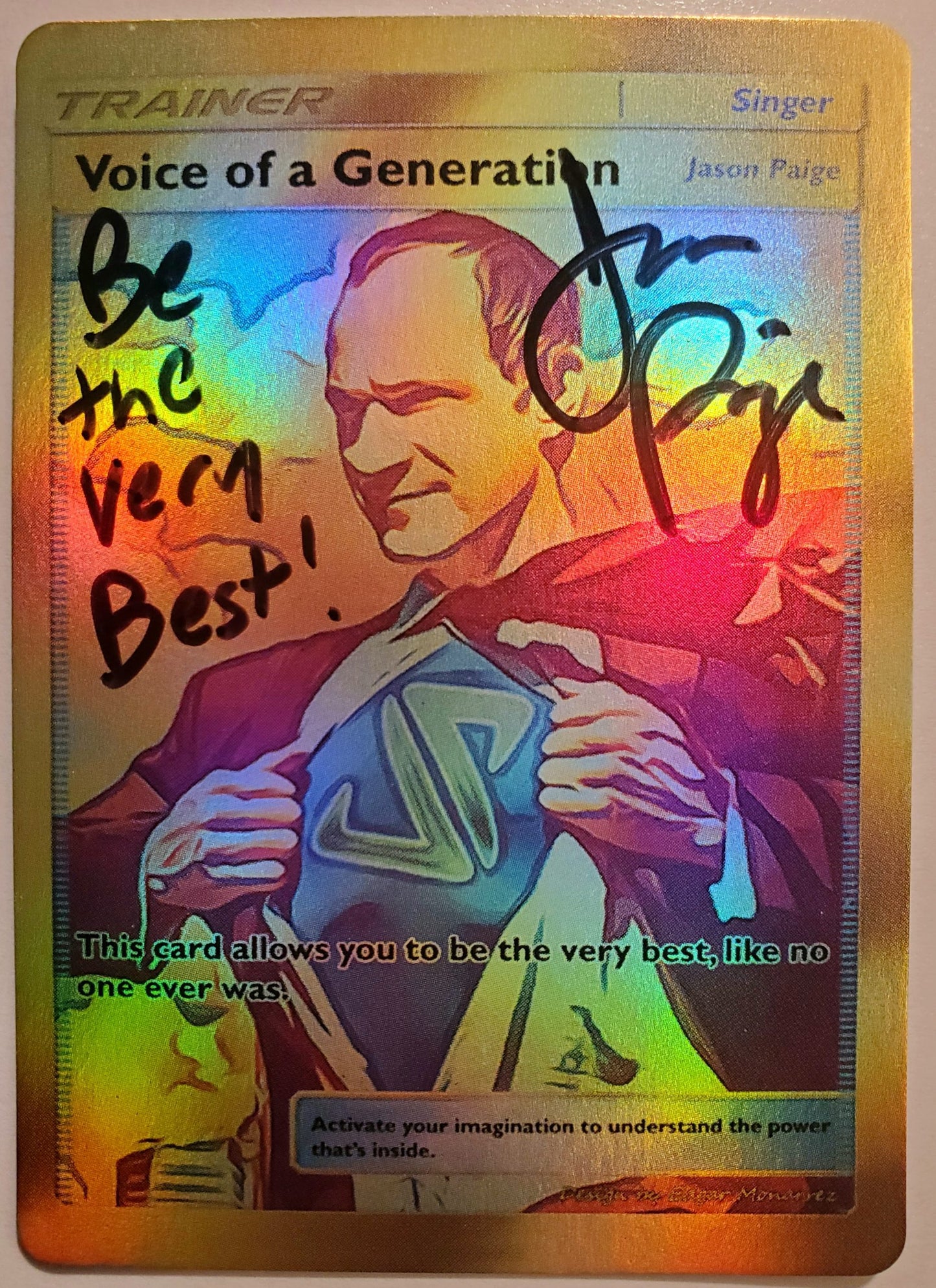Jason Paige Autographed Voice of a Generation Card| Fat Rabbit Network