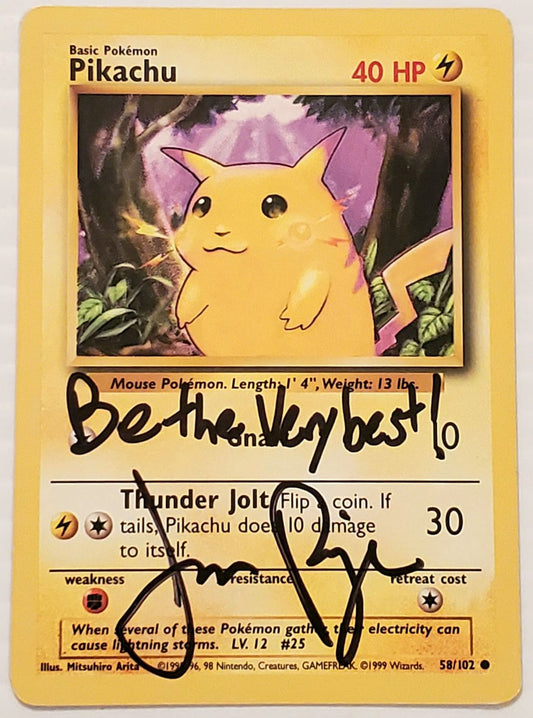 Autographed Vintage 1st Gen Pikachu Card Limited Supply