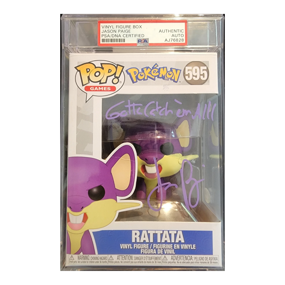 A PSA Autographed Authenticated Rattata Funko Pop 595