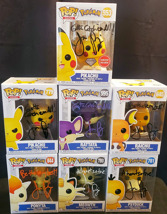 Autographed Pokémon Funko Pops - Limited Supply