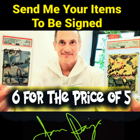 An Autograph on Your Personal Items - 6 For the Price of 5!