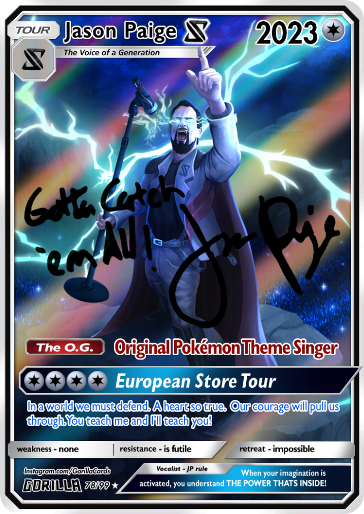 Jason Paige Autographed European Store Tour 2023 - Exclusive Holo-Foil Card