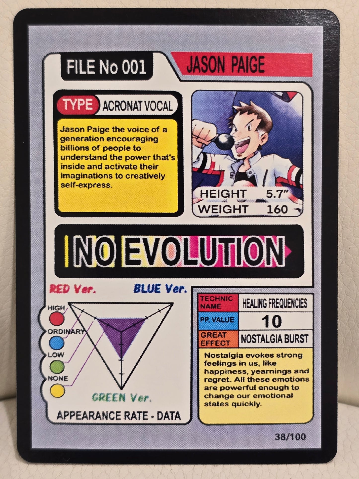 Jason Paige PokeSnack Whatnot Exclusive Original Card - PocketMonster Style - Crackle Ice Holographic