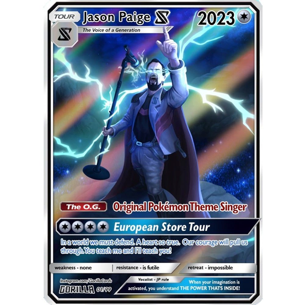 Jason Paige Autographed European Store Tour 2023 - Exclusive Holo-Foil Card