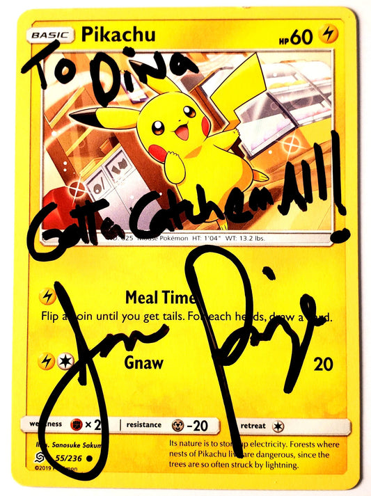 Autographed Pikachu Card #2 Limited Supply