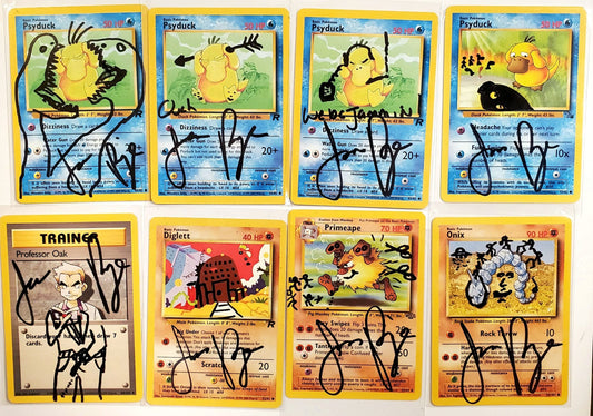 Jason Paige Art on Autographed Pokemon Cards 1st Set Ever!