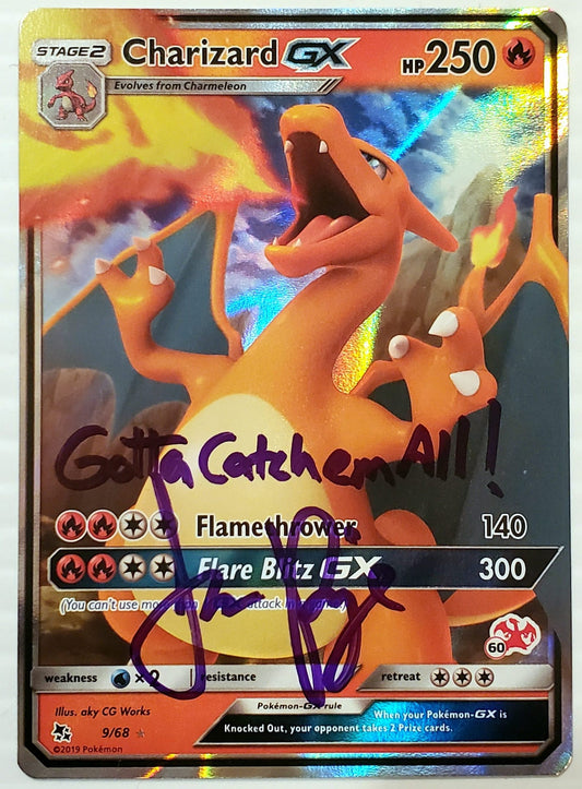 A Autographed Charizard GX Holofoil Card - Mint Condition - Limited Supply
