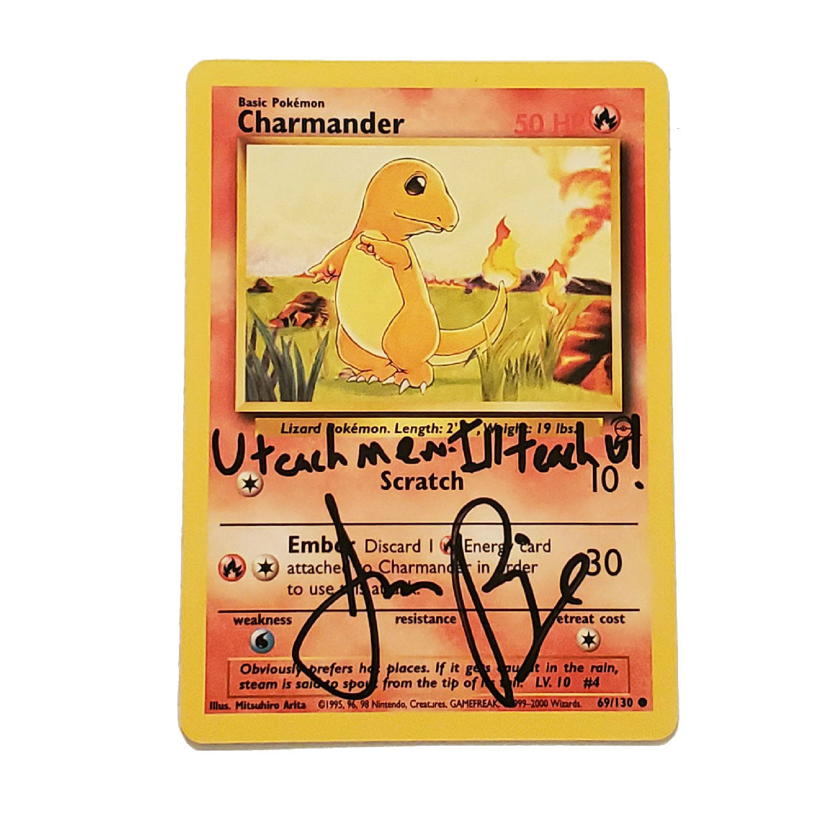 Autographed Vintage 1st Gen Charmander Card