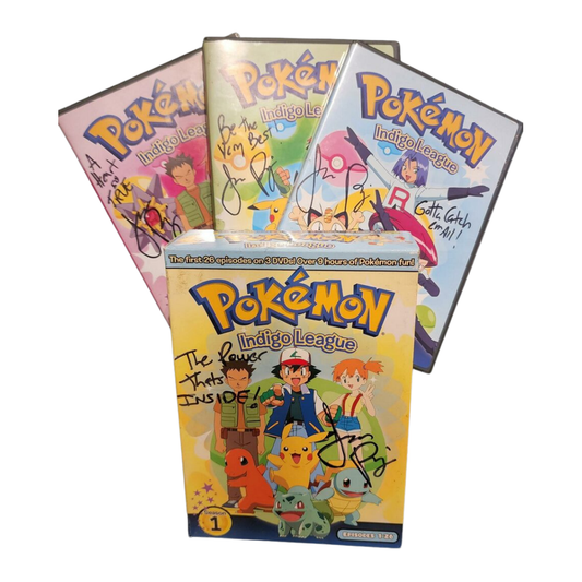 Pokémon Indigo League Autographed 3 DVD Set - 4 Autographs