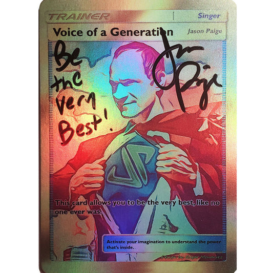 Jason Paige Autographed Voice of a Generation Card
