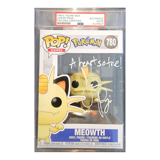 A PSA Autographed Authenticated Meowth Funko Pop 780