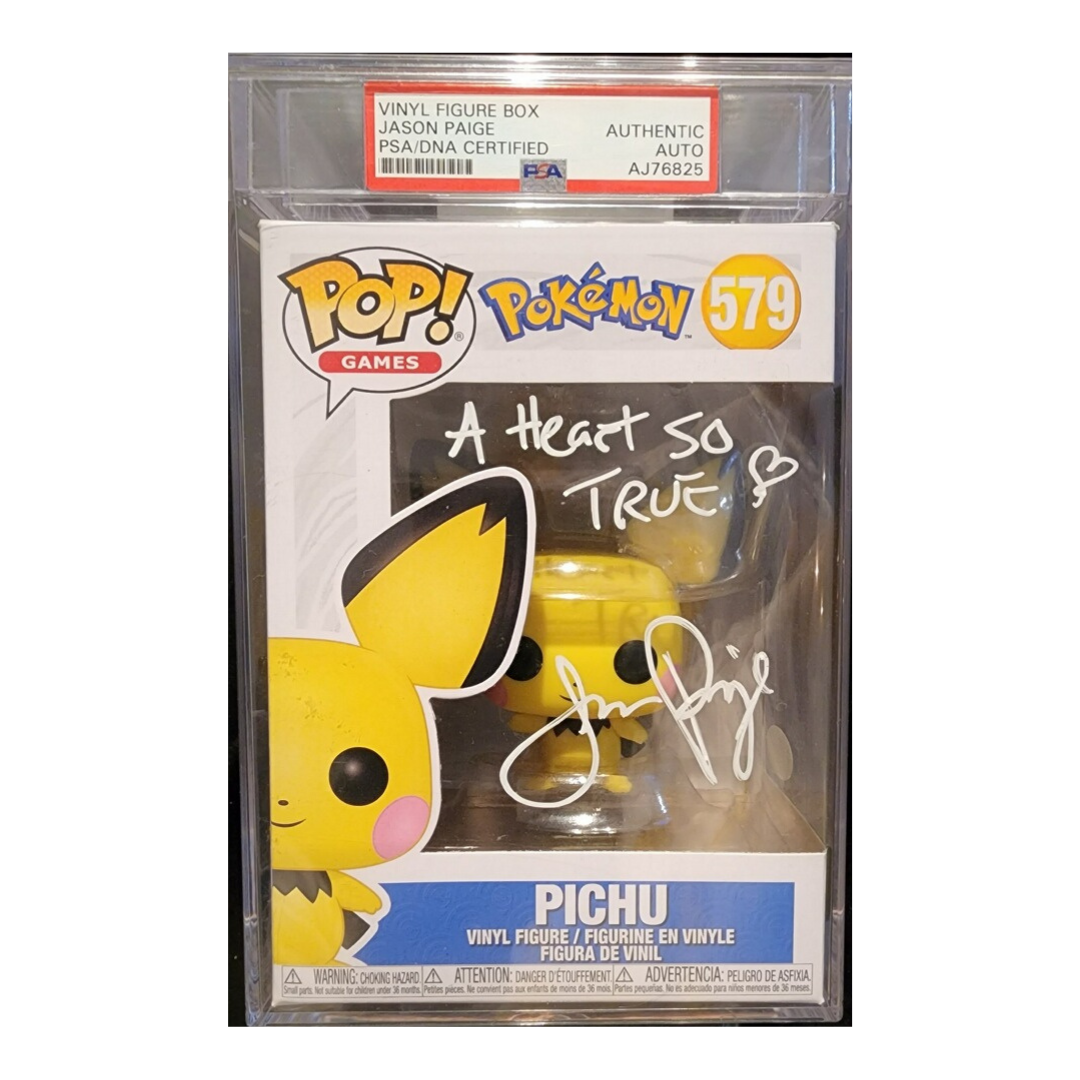 A PSA Autographed Authenticated Pichu Funko Pop 579