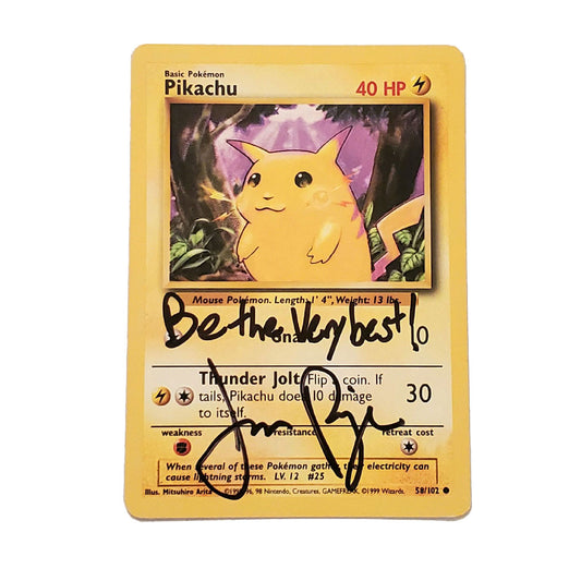 Autographed Vintage 1st Gen Pikachu Card