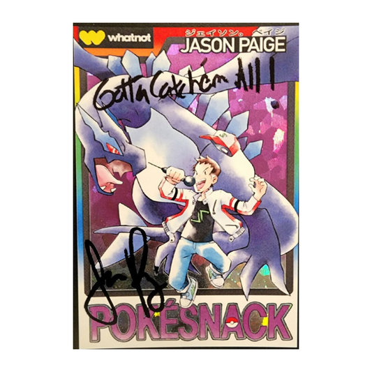 Jason Paige PokeSnack Whatnot Exclusive Original Card - PocketMonster Style - Crackle Ice Holographic