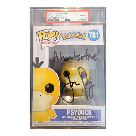 A PSA Autographed Authenticated Psyduck Funko Pop 781