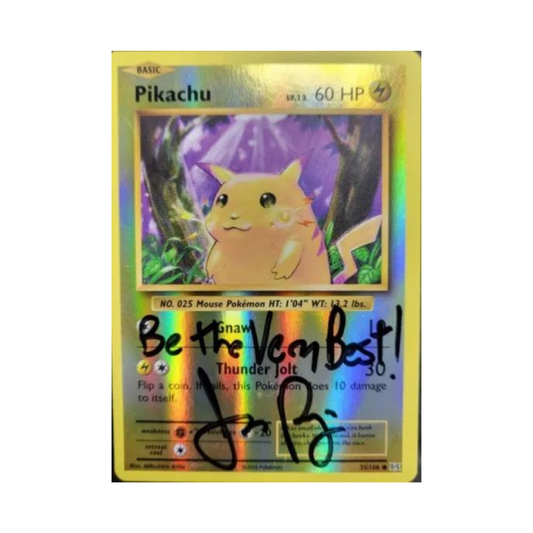 Autographed Evolutions Holo Pikachu Card Limited Supply