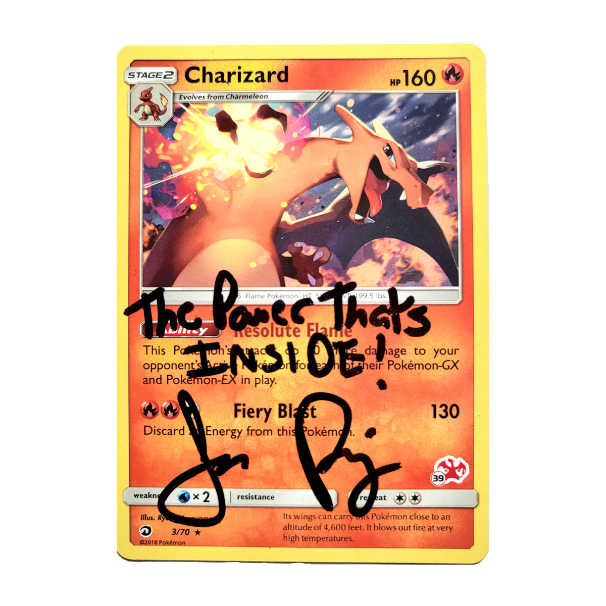 A Autographed Charizard Card - Mint Condition - Limited Supply